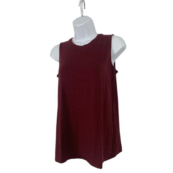 Nine West Soft Spun Burgundy Sleeveless Tank Top Womens Casual Summer Size Small - Picture 4 of 8